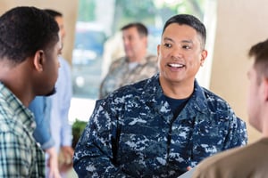 Man wearing military uniform