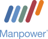 Manpower Web Stacked Logo for Dark Background